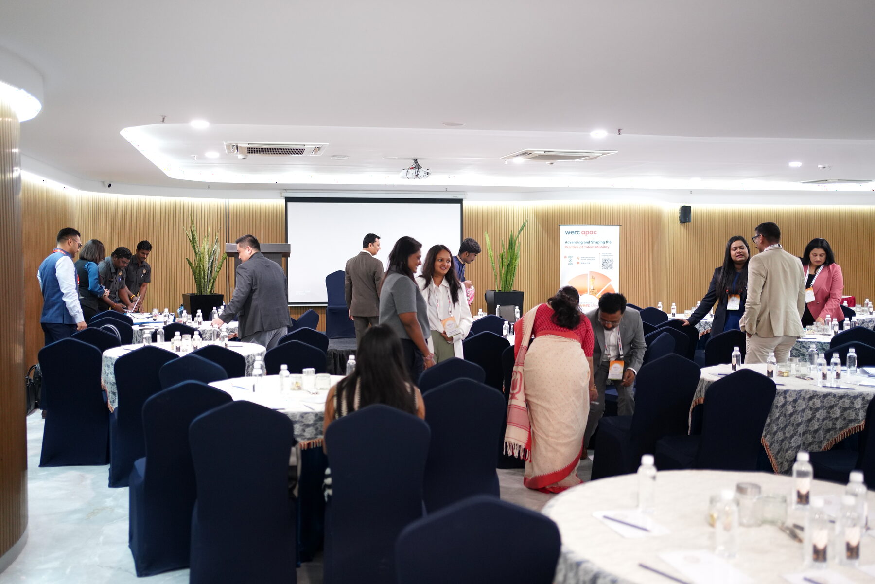 The Mint Grande room at Deccan Serai Grande filling with delegates before the first session